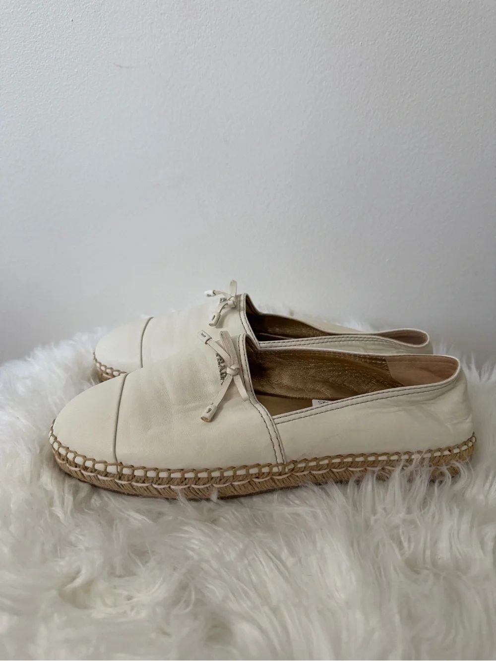 Prada Leather Espadrille Flats